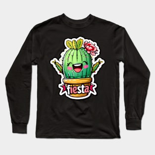 Happy cactus cinco de mayo fiesta Long Sleeve T-Shirt